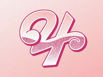 4 – 36 Days Of Type 3d type 4 apple pencil custom lettering hand lettering ipad pro letter letterform letterforms lettering lettering art lettering design procreate stipple stippled type type design typogaphy typophile vector