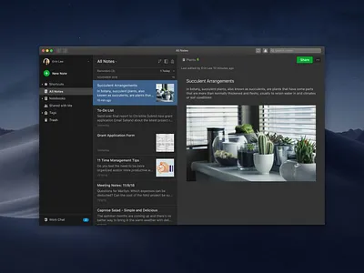 Dark Mode for Evernote for Mac dark mode evernote mac mojave