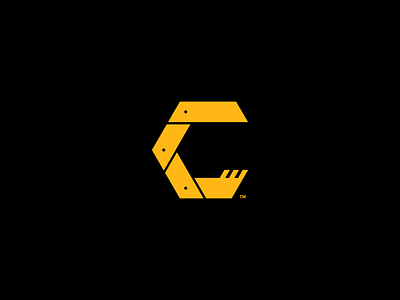 Wilbur Campbell Backhoe & Dozer backhoe branding building construction construction company design digging bucket dozer identity logo mark