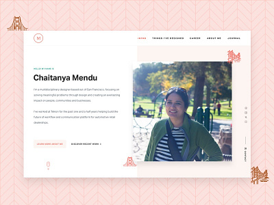 Chaitanya Portfolio - Intro animation brand clean color css design grid grid design html landing page layout minimal mobile personal portfolio product design responsive typography web design website