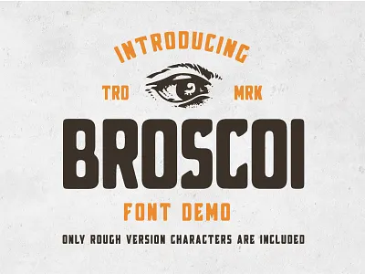 Broscoi - Free Vintage Font Demo aged american barley branding bundle distillery font font bundle font collection handdrawn ink retro rough vintage font wheat