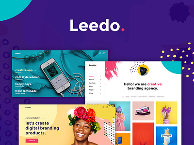 Leedo - Modern, Colorful & Creative Portfolio WordPress Theme agency blog bold business clean colorful corporate creative gallery modern parallax personal photography portfolio woocommerce