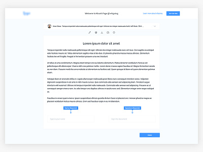 Dashboard App - Signing Document app dashboard document sign web