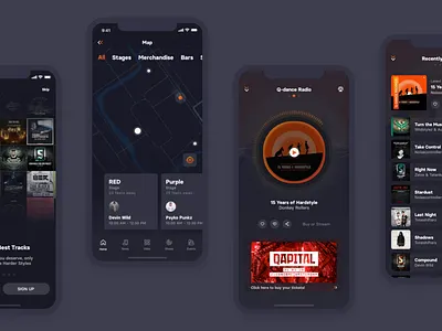 Q-dance App Update [iOS/Android] defqon hardcore hardstyle intro map music onboarding player playlist q dance qdance qlimax radio schedule sound