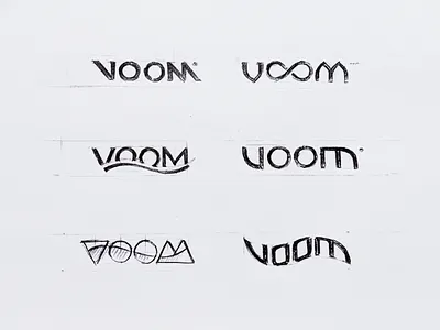 voom - sketches branding identity logo mark type