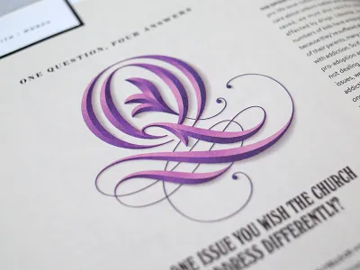 In Touch Magazine - 'Q' apple pencil custom lettering hand lettering ipad pro letter letterform letterforms lettering lettering art lettering design procreate type type design typogaphy typophile vector