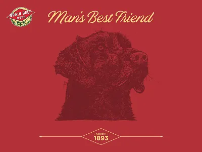 Grain Belt badge beer grain belt graphic design illustration line vintage