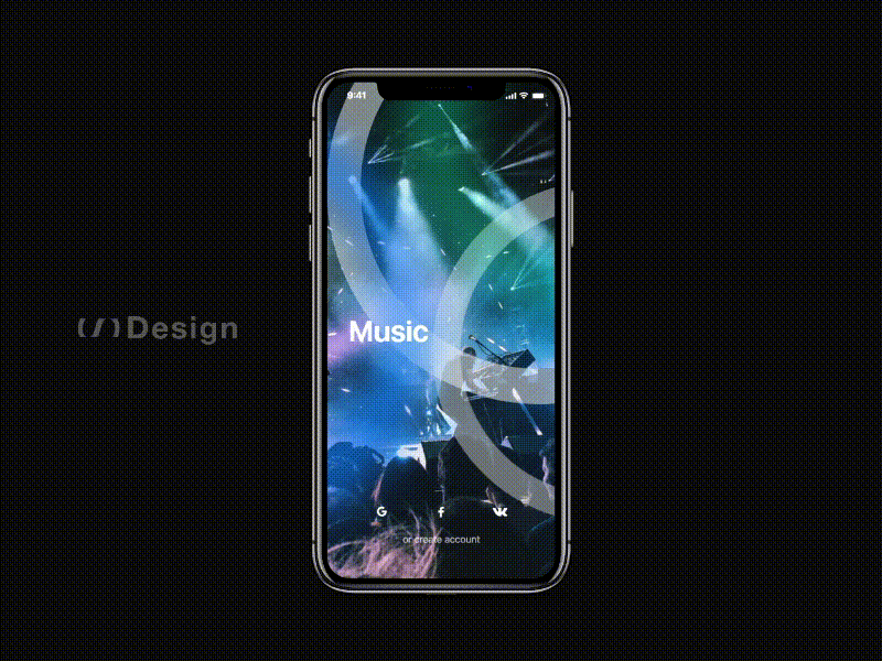 Sirenix Music App — animated + Dark Mode animation app branding design kit ui xd