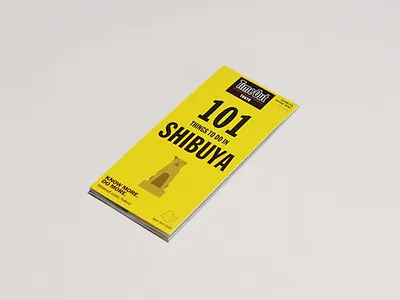 Shibuya Map, Time Out Tokyo cover design editorial design editorial illustration illustration layout leaflet design vector