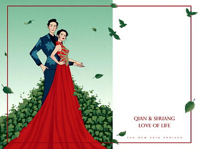 祝福 复古 手绘 插图