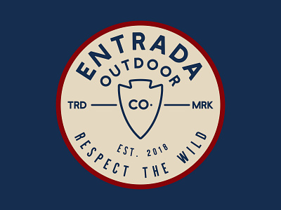 Entrada Arrow Patch adventure badge design logo outdoor logo outdoors patch retro typography vintage