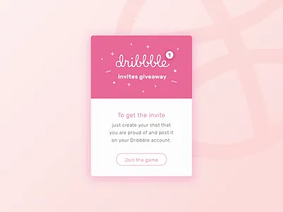 Dribbble invite card cute design dribbble invitation card invite shot ui