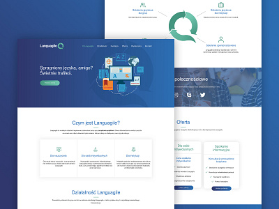 Languagile landing page poland stylo ui ux web website