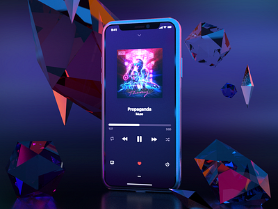 Sirenix Music App — concept app design dimension kit ui xd