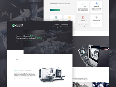 CNC Precision design landing page poland stylo ui ux web website