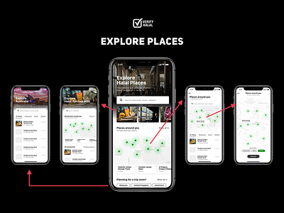 Verify Halal - Explore Places list map mark places restaurants shop