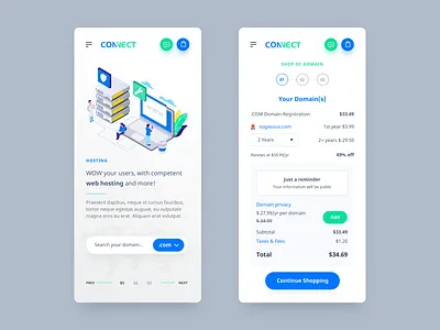Hosting & Domains - Web Design (Responsive) illustration responsive responsive design responsive web design ui design web 3.0 web desgin web design company web illustration