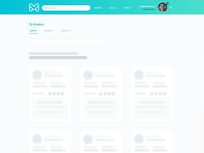 Skeleton Screen Market Place dashboard design design market place screen skeletons sketch ui
