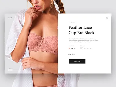 Product Cart Lingerie Shop creativity daily homepage landing page minimal shop ui web webdesign website