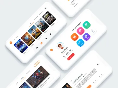 Gamecloud UI app apple game cloud ios iphone minimalist ui