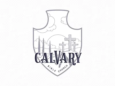 Calvary Bible Church – Badge badge badge logo black brand branding church church branding design greyscale illustration illustrator logo monochrome typography vector white