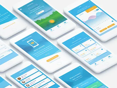Mindfulness App app design graph iphone meditation mindful mobile setting ui ux