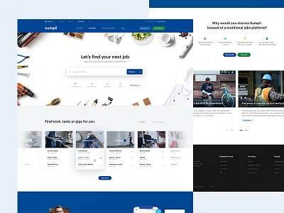 Sumpli - job and shifts platform. design job job app shifts ui ux web webdesign