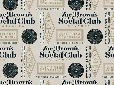 Zac Brown's Social Club delipaper badge logo design logo logo design print design restaurant branding restaurant logo typography zac brown band