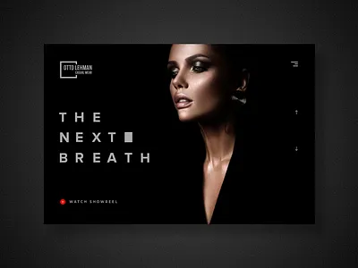 The Next Breath banner beauty black boutique branding clean dark design dress expensive fashion luxe luxury main screen typography ui ux web woman