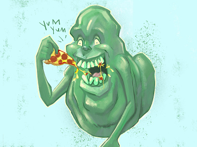 Yum! Yum! caricature cartoon cartoonist character design comic comics design digital painting ghostbusters illustration slimer