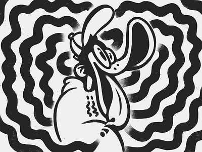 Duck test 2d cartoon character doodle illustration procreate