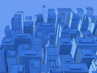 Low Poly Buildings blue building cinema 4d city low poly promo