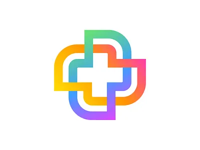 Online Drug Store Exploration Part 4 app modern media gradient brand identity branding graphic doctor medical medic patient hospital pills healthcare care logo mark symbol icon loop endless 2d 3d negative space help friendly plus cross infinte health web internet marketing social