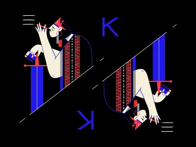 Emergency line addiction characterdesign coke drug illustration king playingcards