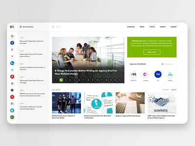 D/A - Startup and Technology News design layout portal startup tech tech news theme typography ui design ui ux ux design wordpress