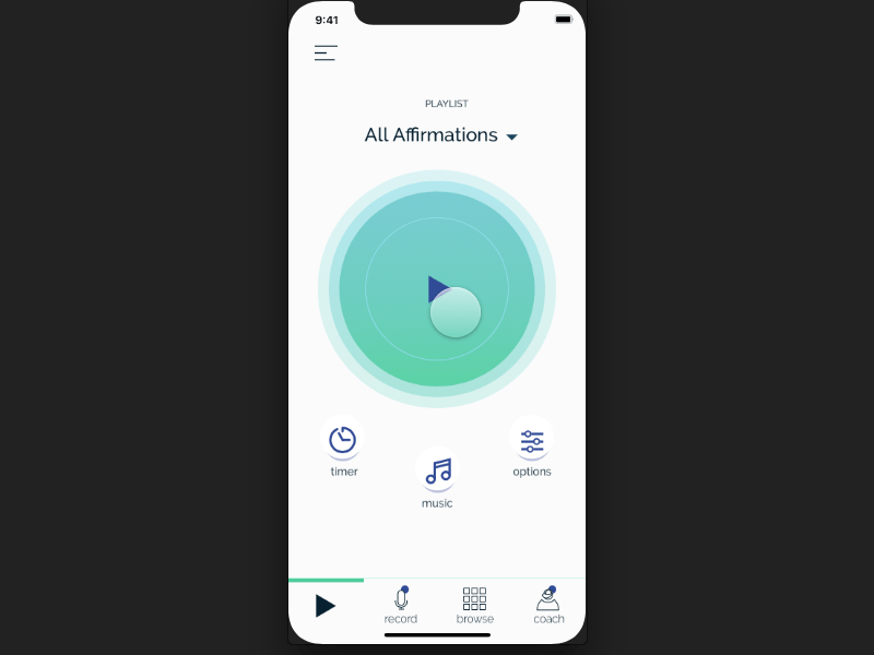 Practice interaction app framerx mobile