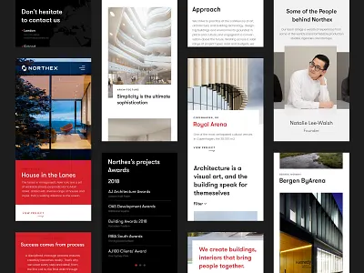 Northex Architecture Construction Mobile architechture architect black white black and red branding construction design logo mobile mobile app responsive responsive design typography ui ux