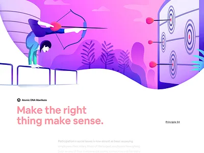 Atomic DNA Manifesto - Principle 04 app design futurism gradient illustration interface minimalism ui ux vector web