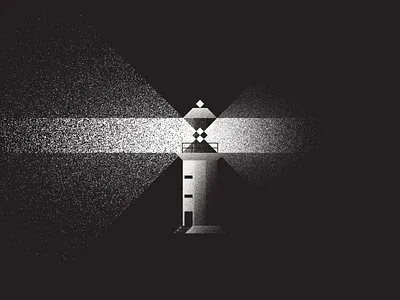 Lighthouse black and white geo geometric illustrations light lighthouse shadow shapes stairs strategy texture triangles vector