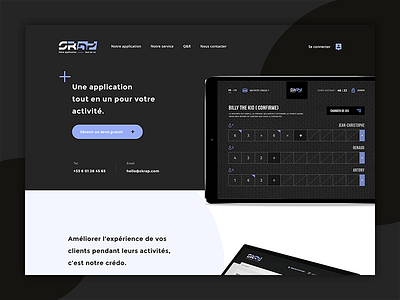 Skrap — Application Landing Page app black blue design logo photoshop ui web webdesign website