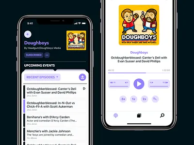 Podify design design app iphone listen mockup podcast sketch study