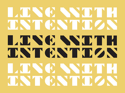 Live With Intention geometric typography vector