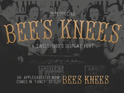 Bee’s Knees - Display Font artdeco displayfont font fonts resources typeface vintage