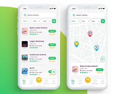Xeet iOS - Map app clean design experience ios iphonex map ui ui design user interface ux ux design