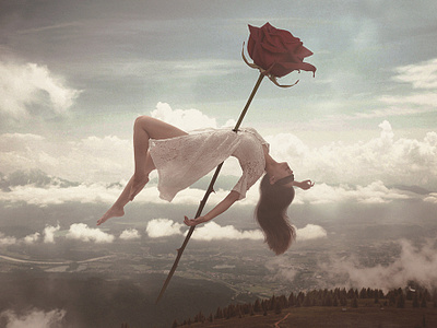 Float art fantasy girl photomanipulation photoshop rose surreal taiwan