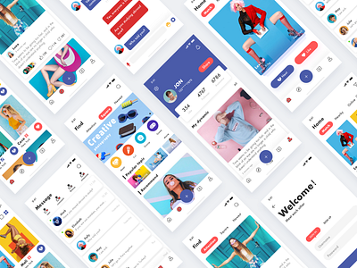 Social App app china colorful fashion jon jondesigner social app ui ux