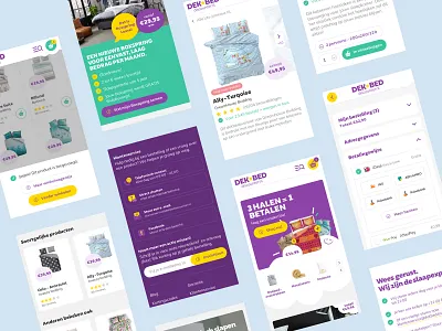 Dekbed Discounter - Mobile design layout mobile responsive ui webshop website