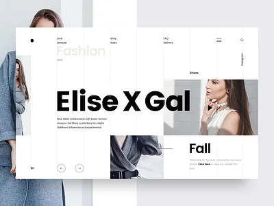 Fashion & Lifestyle Blog UI blog design clothing brand concept creative fashion blog landing layout trendy typography ui ux webdesign webpage website