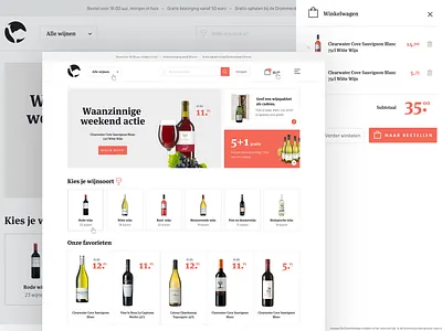 Wine shop / e-commerce design branding clean design e commerce ecommerce flat free icon identity layout responsive shop site typography ui ux web webdesign website wine