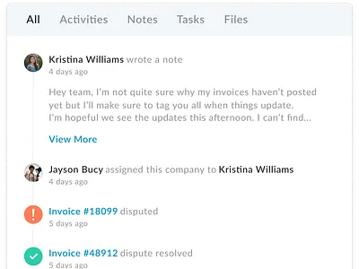 Activity Feed activity feed card design notifications ui